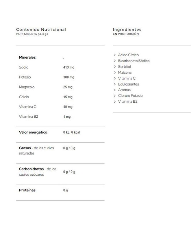 Santa Madre · Pastillas Efervescentes Electrolitos Limón 20 dosis