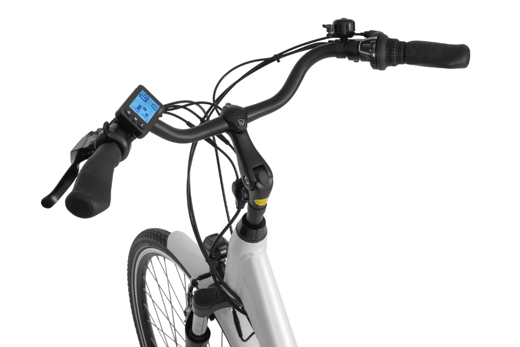 bici-electrica-ecobike-trafik-white-manillares.webp