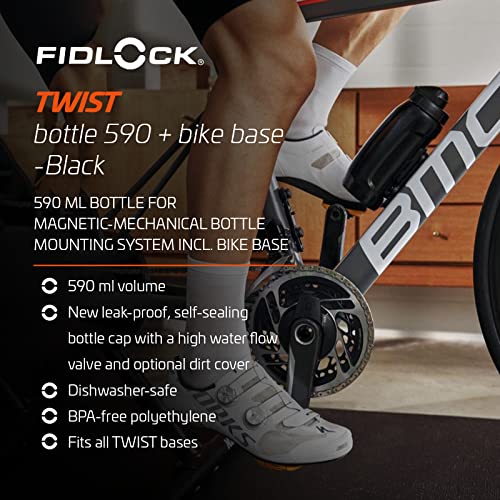 Bidón Fid Lock 590 Negro (INCLUYE TWIST BIKE BASE)