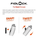 Bidón Fid Lock 590 Negro (INCLUYE TWIST BIKE BASE)
