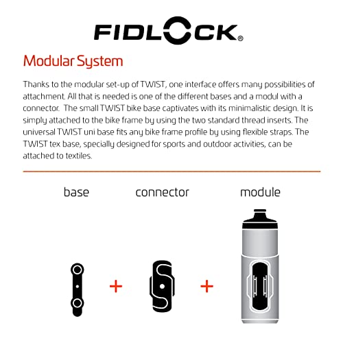 Bidón Fid Lock 590 Negro (INCLUYE TWIST BIKE BASE)