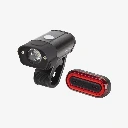 ELTIN Pack luz bicicleta delantera y trasera Focus 400+40Lm