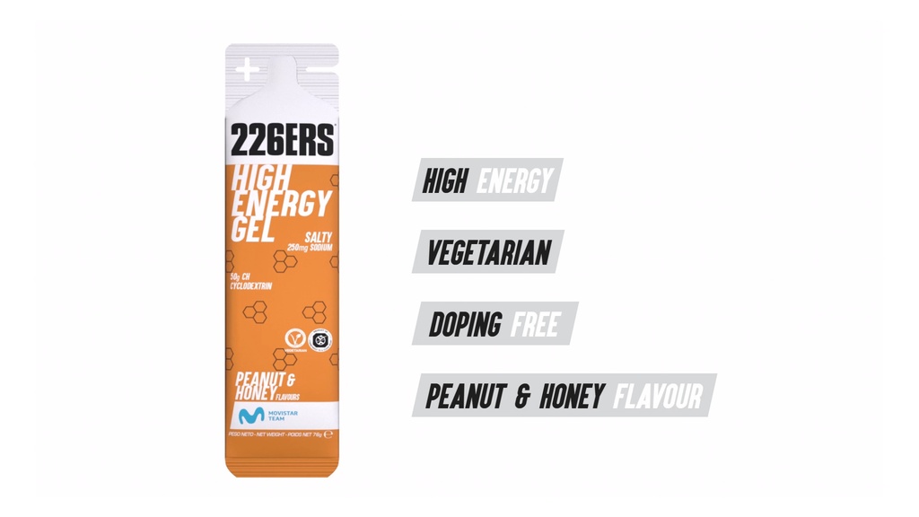 226ers HIGH ENERGY GEL (Cacahuete y Miel salado) 