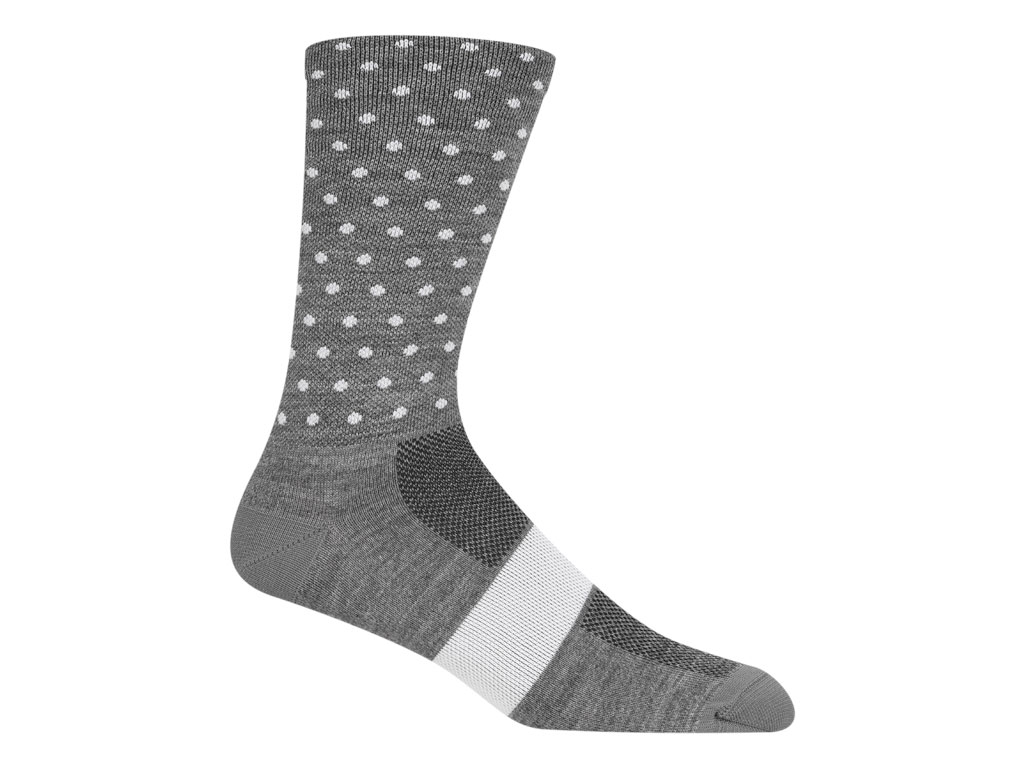 [7059276] CALCETIN MERINO WOOL CHARCOAL/WHITE DOTS S