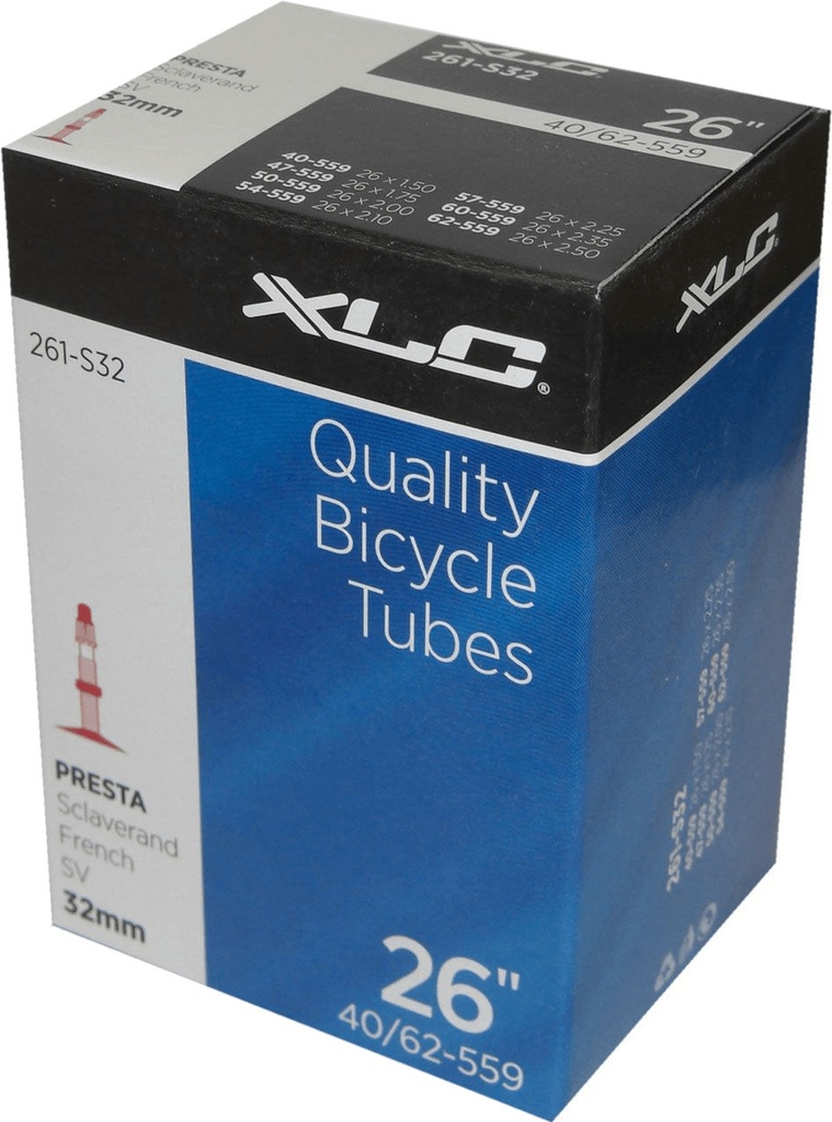 XLC CAMARA 26x1.50/2.50 VALVULA PRESTA 32 mm (40/62-559)
