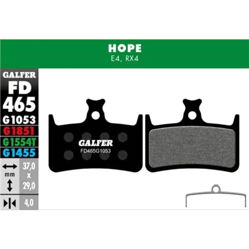 GALFER BIKE STANDARD BRAKE PAD HOPE E4 - FD465G1053