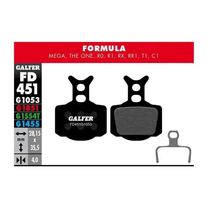 [FD451G1053] GALFER BIKE STANDARD BRAKE PAD FORMULA MEGA - THE ONE - R1 - RX - CURA - FD451G1053