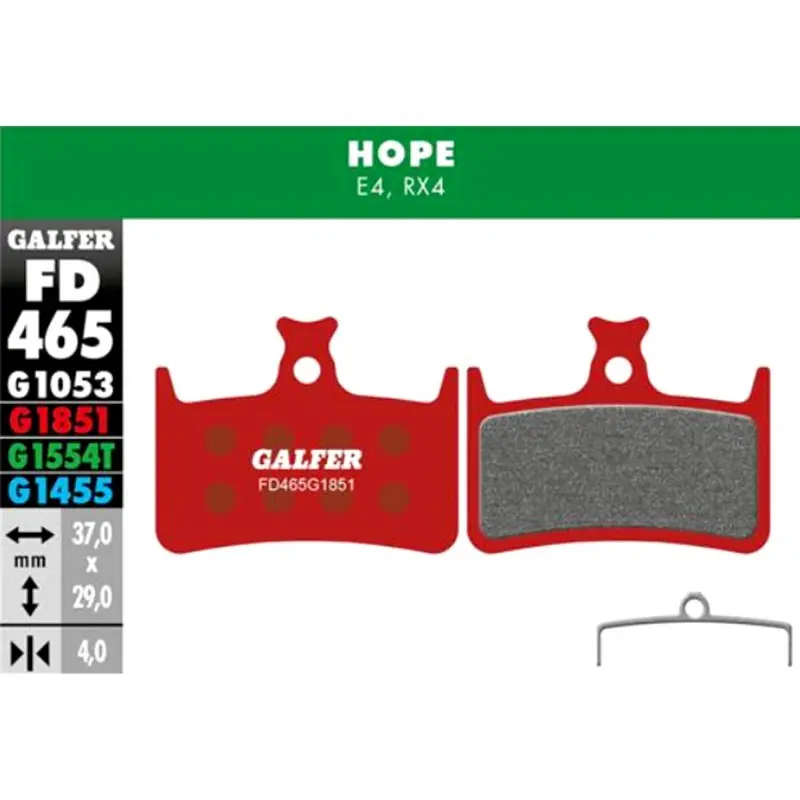 GALFER BIKE PRO BRAKE PAD HOPE E4 - FD465G1554T