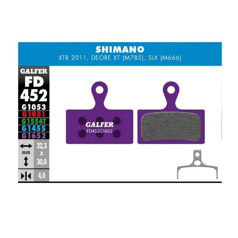 [FD452G1455] GALFER E-BIKE BRAKE PAD SHIMANO XTR- XT - SLX - FD452G1455