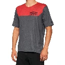 100% AIRMATIC Camiseta MTB Manga Corta Charcoal/Racer Red - Talla S