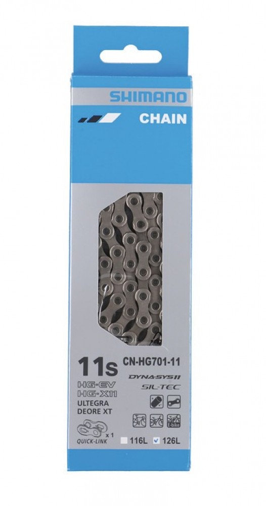 [ICNHG70111126Q] SHIMANO Cadena 11v - DEORE XT CN-HG701 - 126 Eslabones
