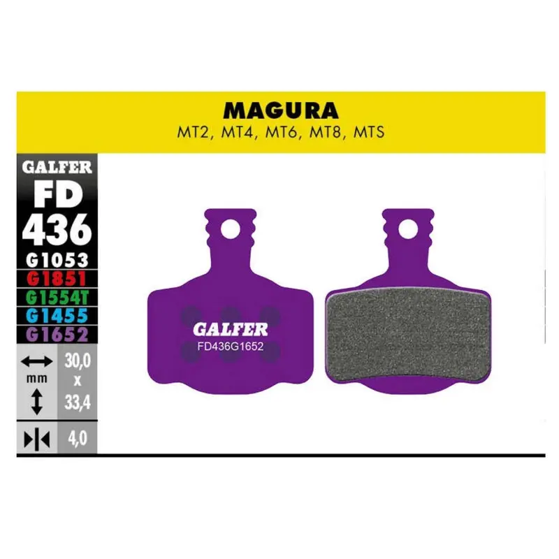 [FD436G1652] GALFER E-BIKE BRAKE PAD MAGURA MT2 - MT4 - MT6 - MT8 - FD436G1652