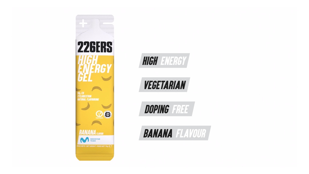 226ers HIGH ENERGY GEL (Plátano)