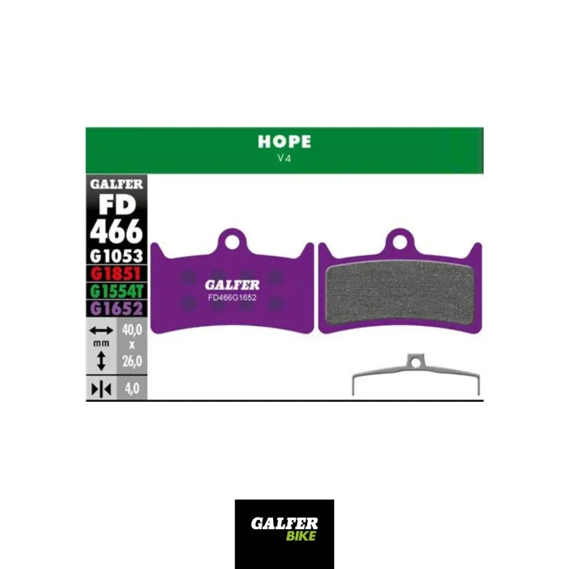GALFER E-BIKE BRAKE PAD HOPE V4 - FD466G1652