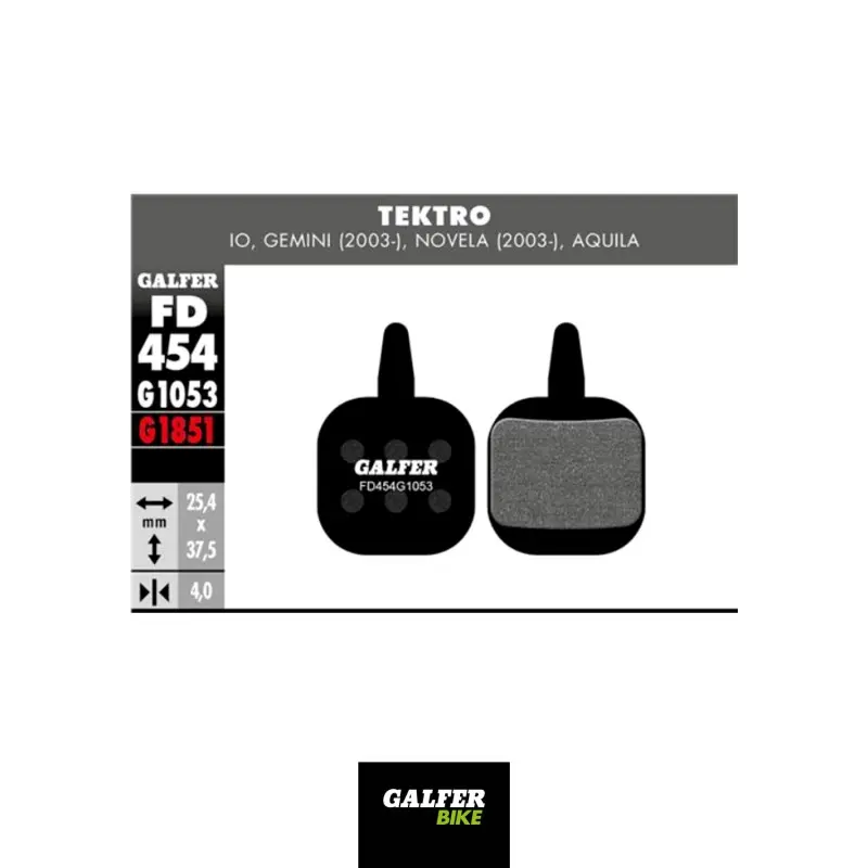 [FD454G1053] GALFER BIKE STANDARD BRAKE PAD TEKTRO GEMINI - NOVELA - FD454G1053