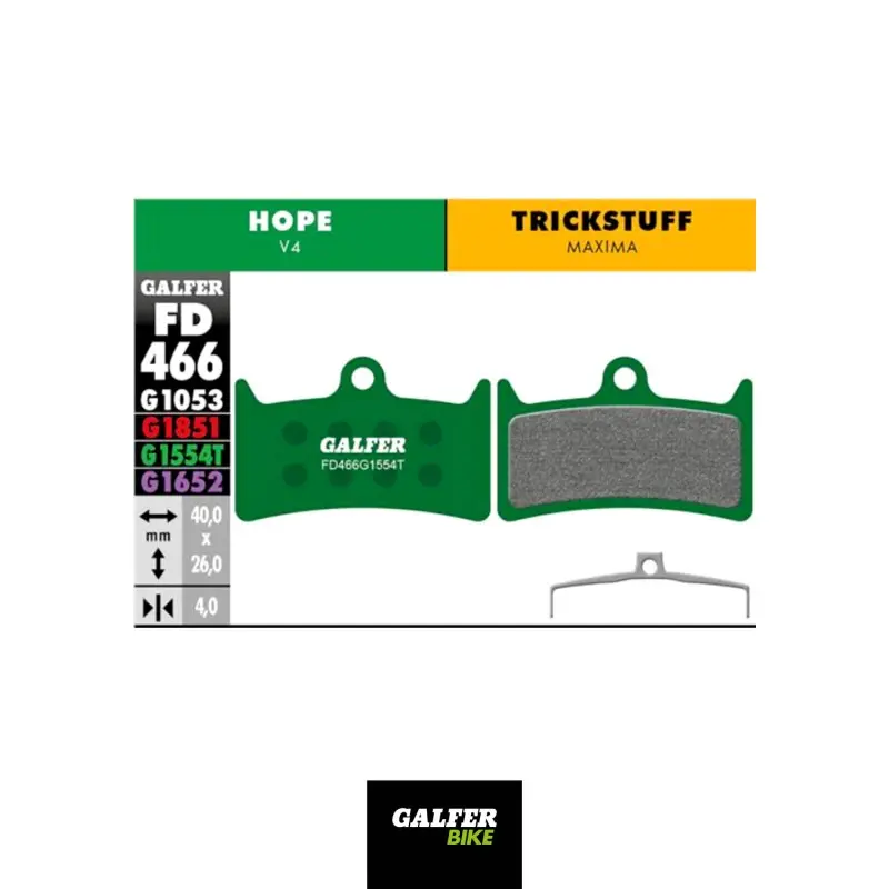 [FD466G1554T] GALFER BIKE PRO BRAKE PAD HOPE V4 - FD466G1554T