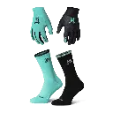 Pack OOOFF Guantes y Calcetines Turquesa/Negro