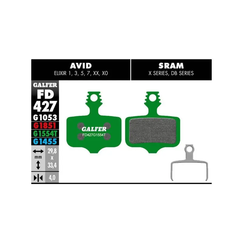 GALFER BIKE PRO BRAKE PAD AVID ELIXIR - SRAM XX - FD427G1554T