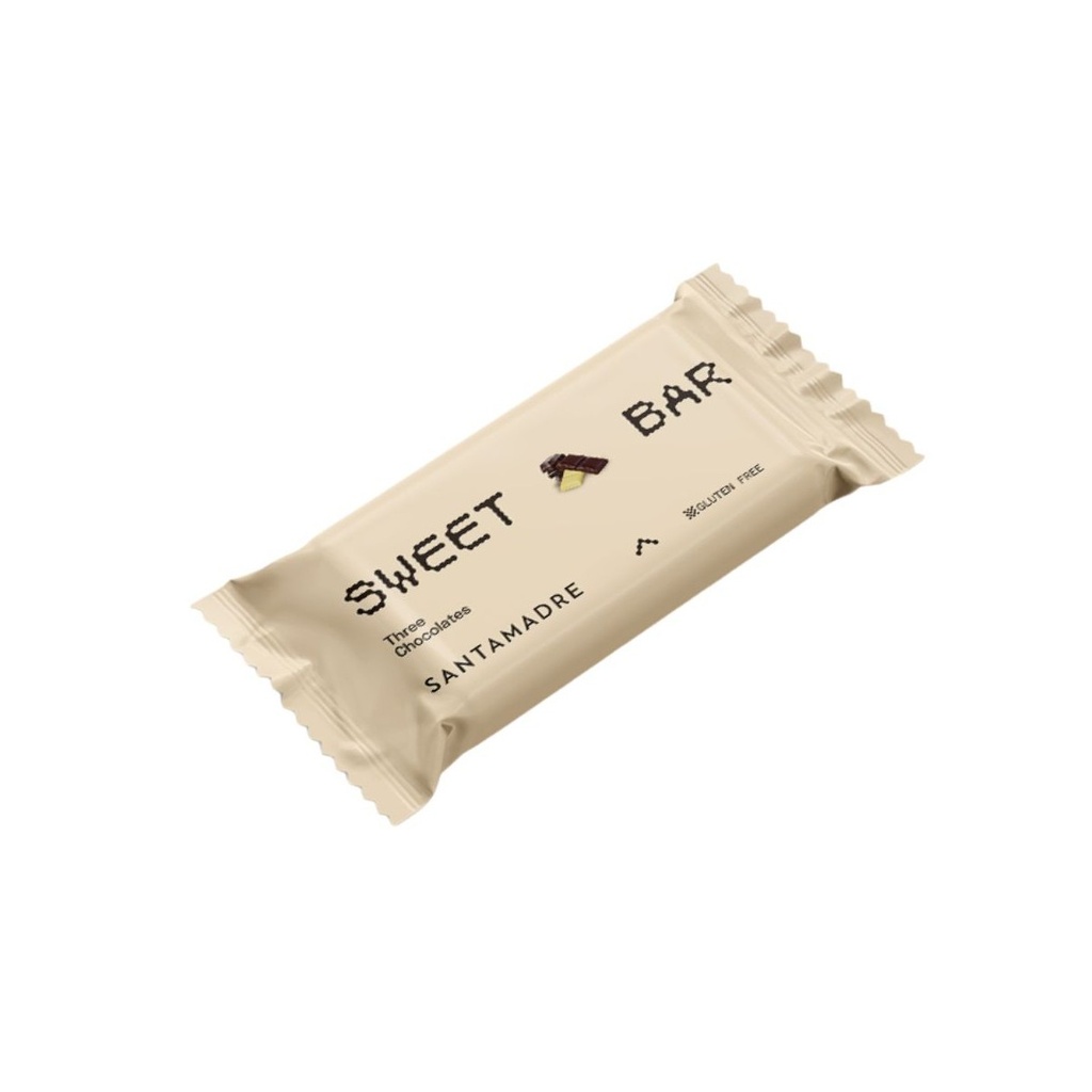 [303-04] Santa Madre · Sweet Bar - Tres Chocolates 60gr Sin Gluten