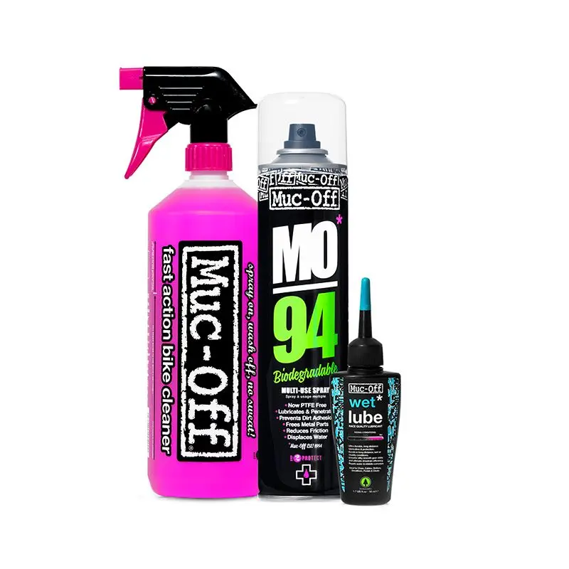 [227064] KIT MUC-OFF KIT LIMPIADOR/PROTECTOR/LUBRICANTE CLIMA HUMEDO (WASH PROTECT & LUBE KIT)