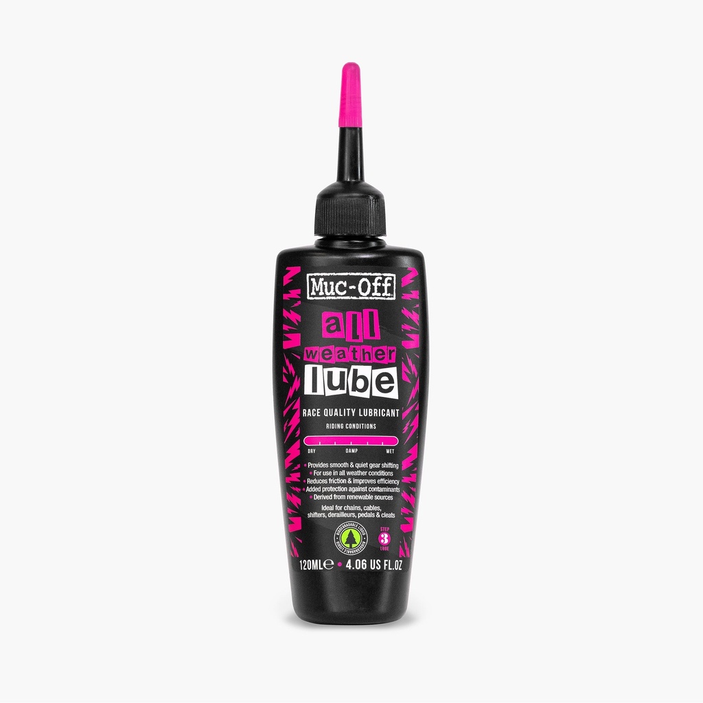 ACEITERA LUBRICANTE MUC-OFF CLIMA SECO/HUMEDO 120 ml (ALL WEATHER LUBE)