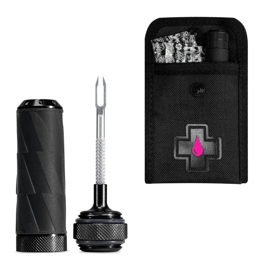 [724838] KIT CAPSULA MECHAS REPARACION TUBELESS MUC-OFF ALUMINIO NEGRO (TUBELESS REPAIR CAPSULE)