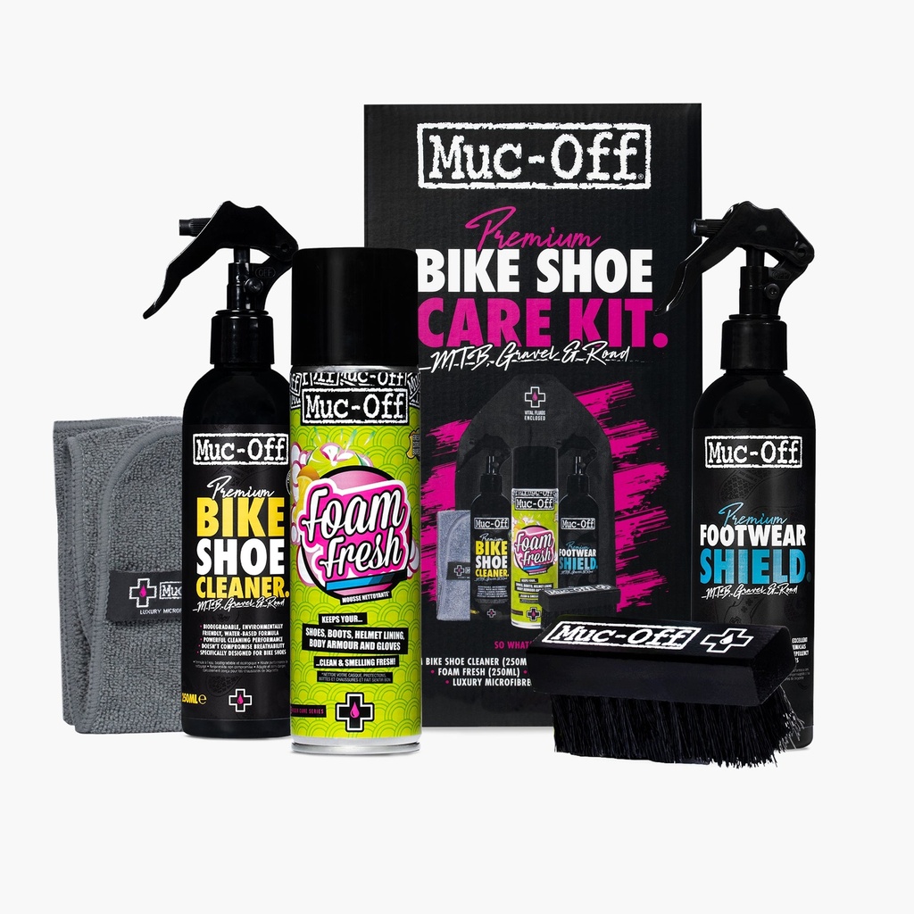 [721652] KIT CUIDADO ZAPATILLAS MUC-OFF (INCLUYE LIMPIADOR/NEUTRALIZADOR OLORES/PROTECTOR)(PREMIUM SHOE CARE)