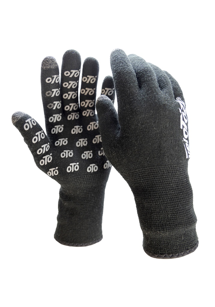 GUANTES VELOTOZE KNITTED WATERPROOF BLACK