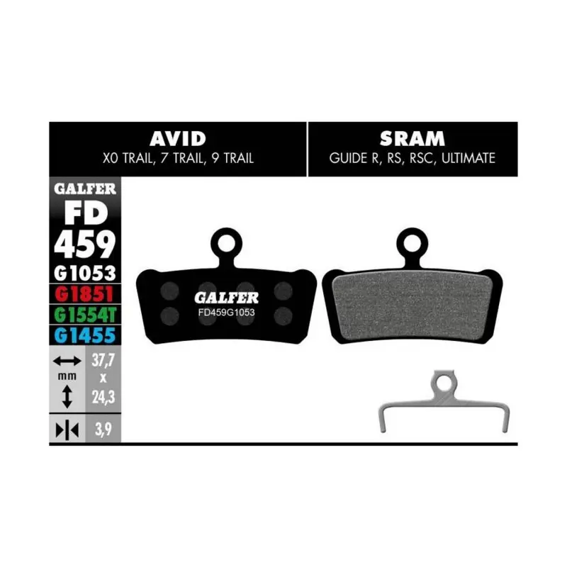 GALFER BIKE STANDARD BRAKE PAD SRAM GUIDE - FD459G1053