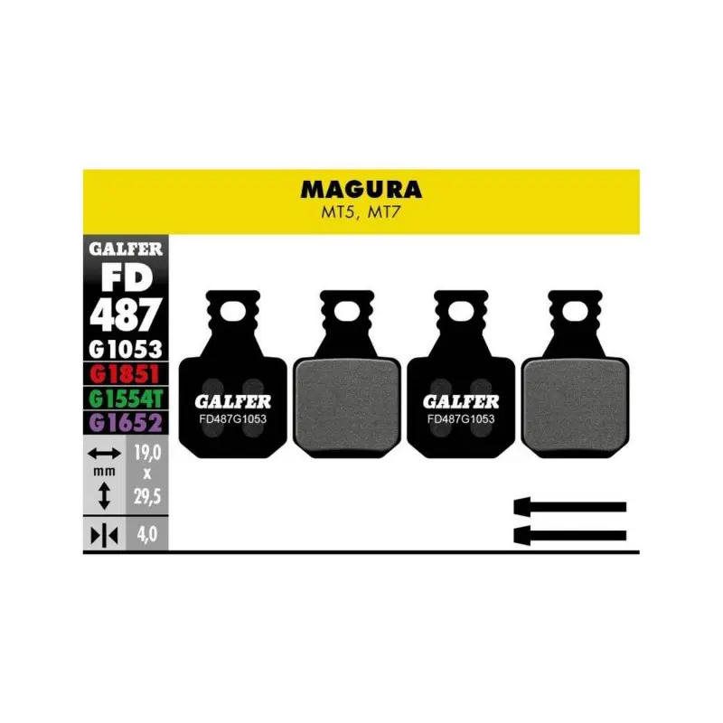 GALFER BIKE STANDARD BRAKE PAD MAGURA MT5 - MT7 - FD487G1053
