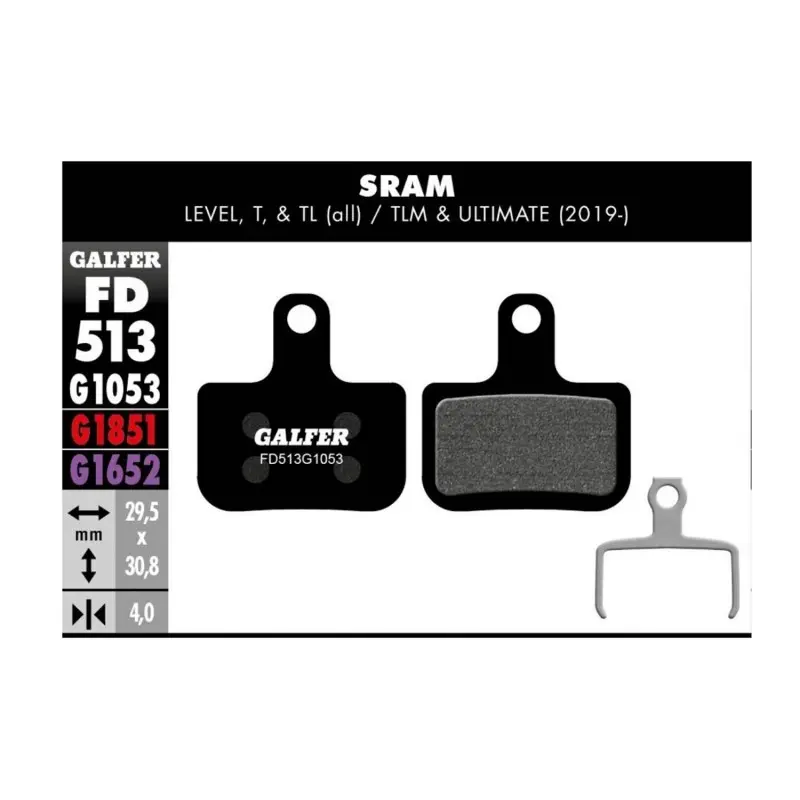GALFER BIKE STANDARD BRAKE PAD SRAM LEVEL, T, TL - FD513G1053