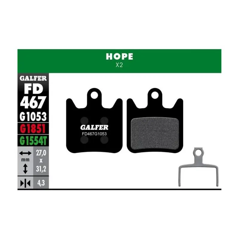 GALFER BIKE STANDARD BRAKE PAD HOPE X2 - FD467G1053