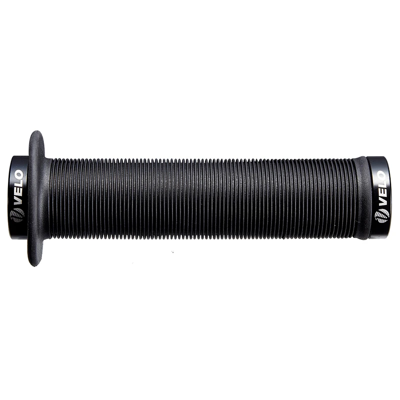 [1104934] Puños VELO 145mm sintéticos con tope grande - Negro - Sujeción lock-on doble tornillo